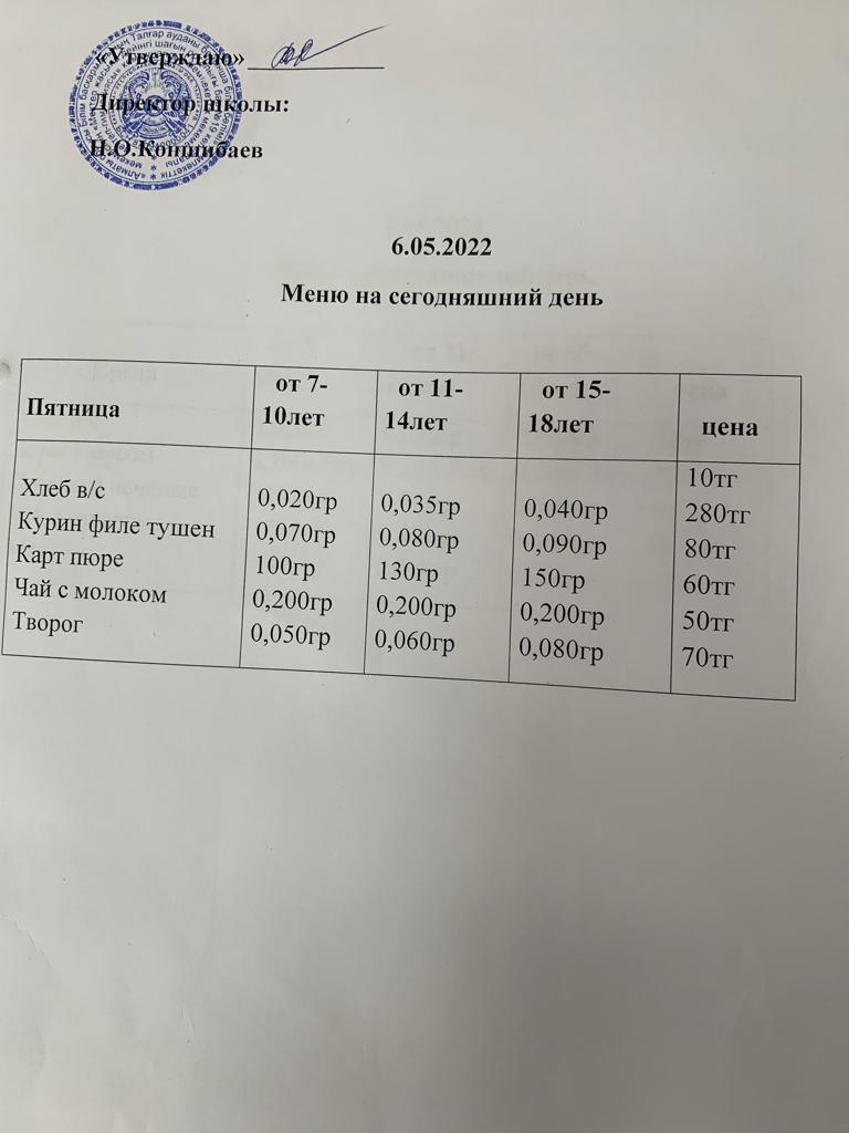 Ас мәзірі