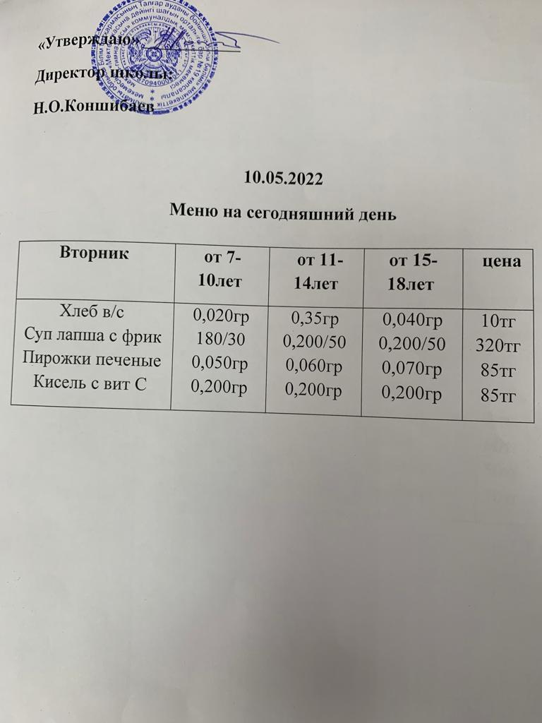 Ас мәзірі