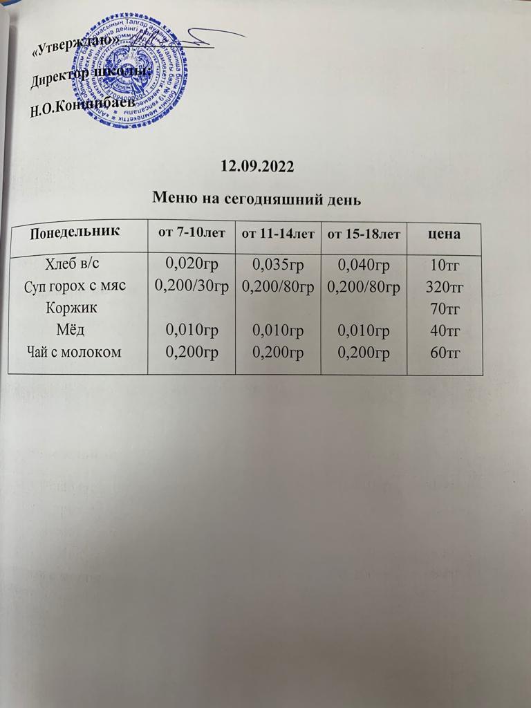 Ас мәзірі