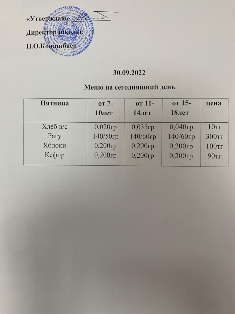 Ас мәзірі