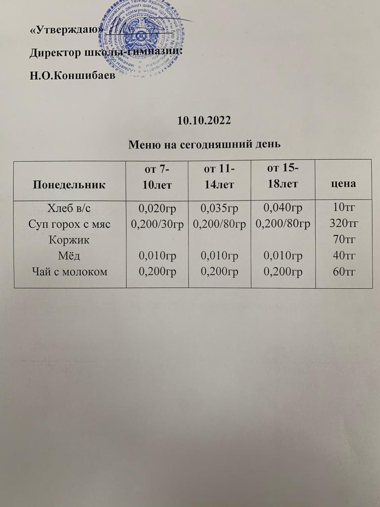 Ас мәзірі