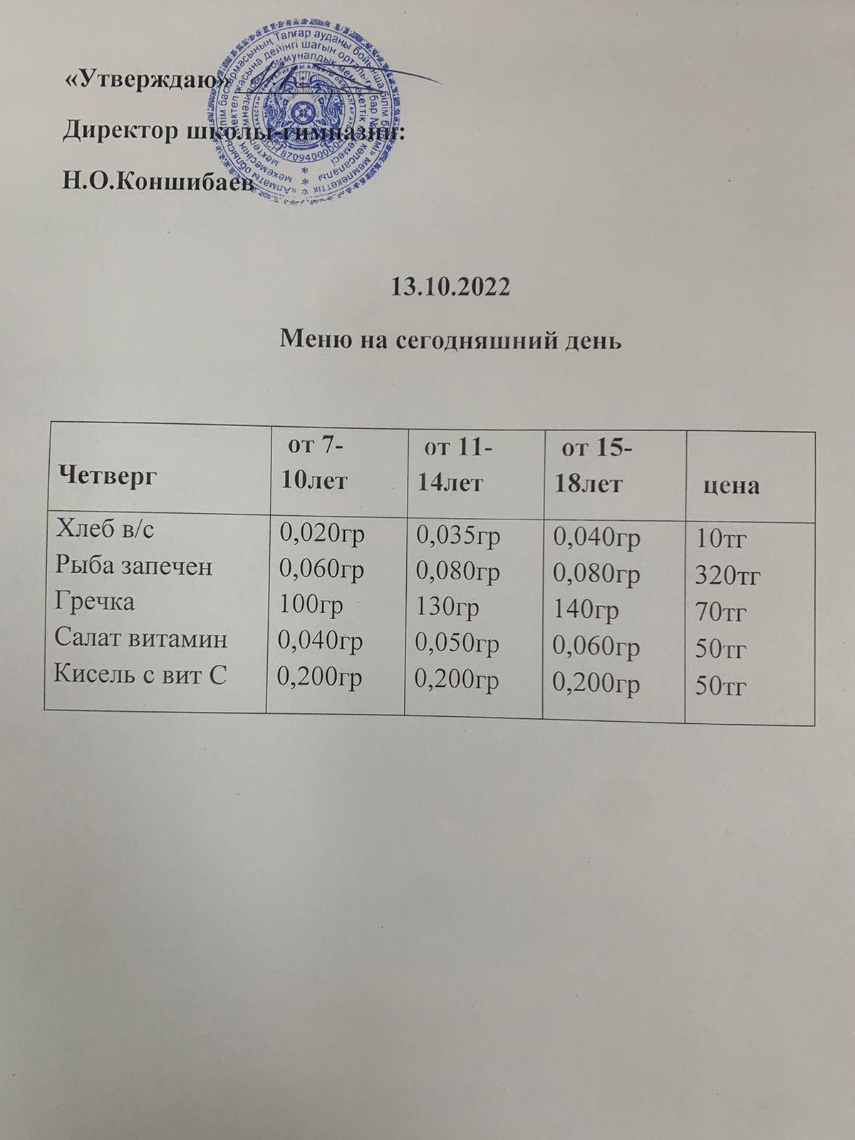 Ас мәзірі