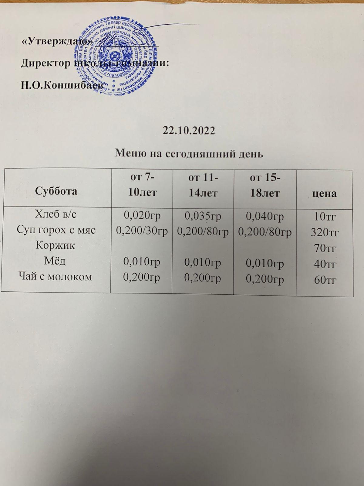 Ас мәзірі
