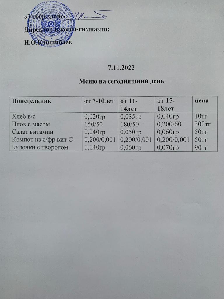 Ас мәзірі