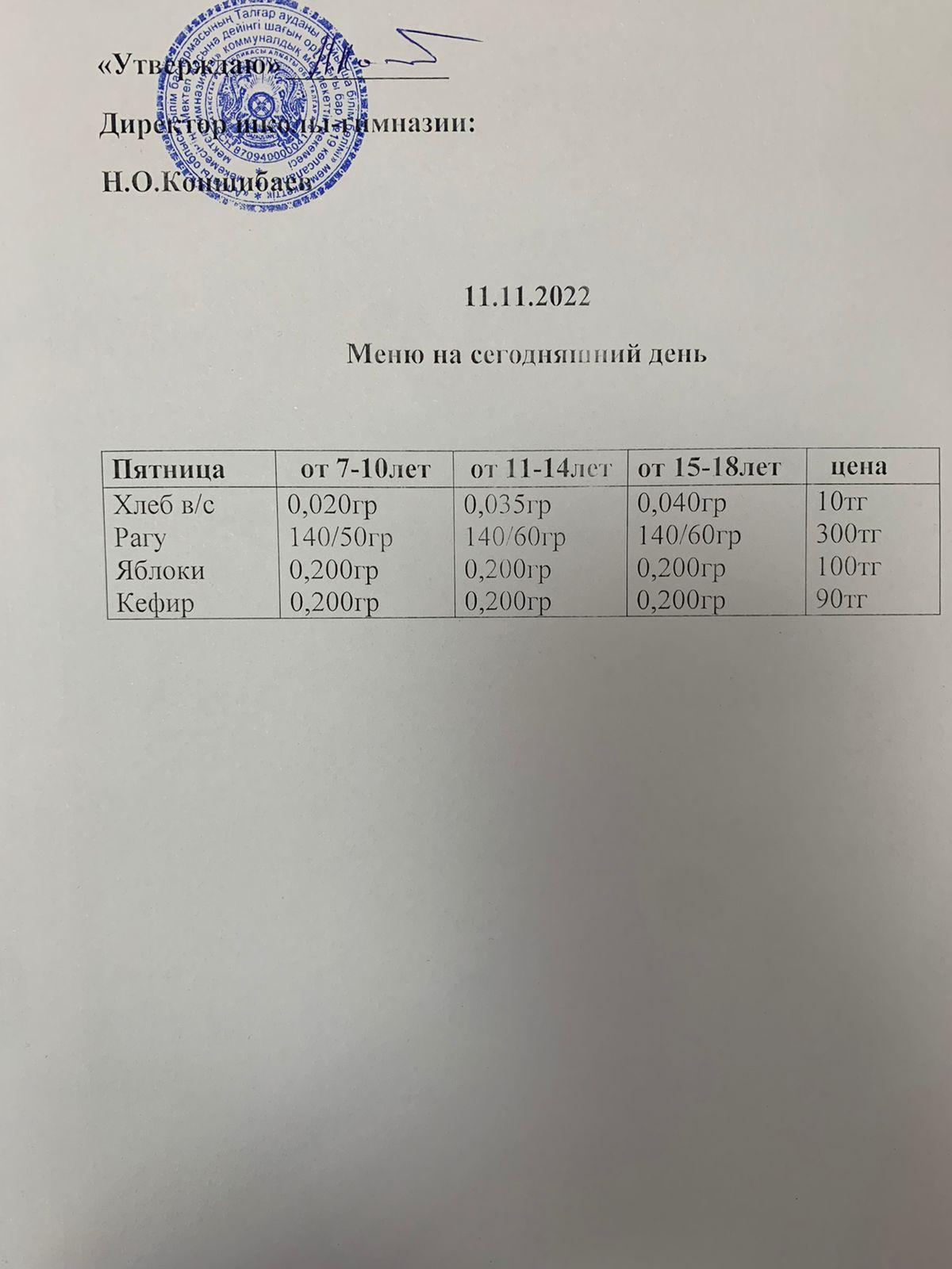 Ас мәзірі