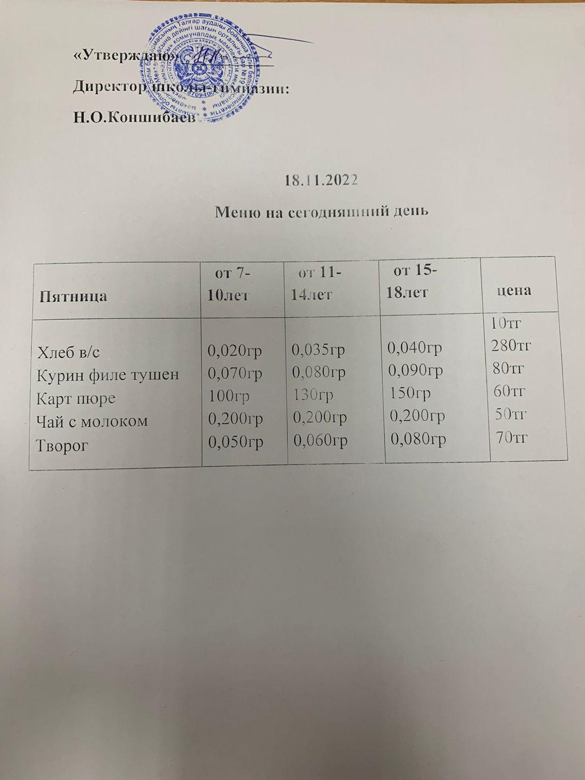 Ас мәзірі