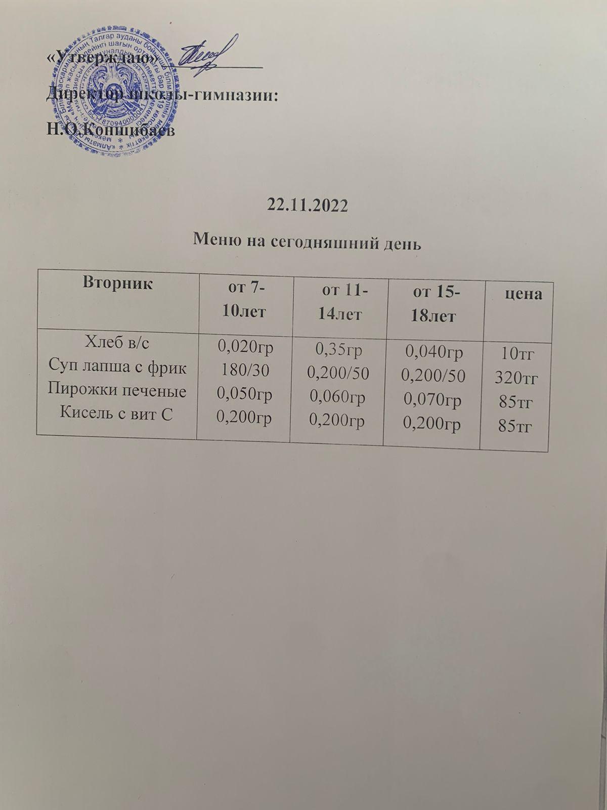 Ас мәзірі