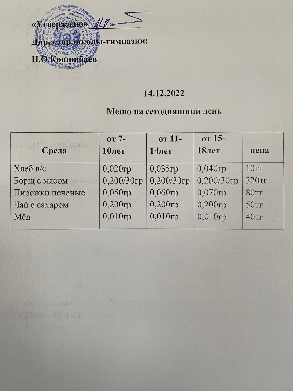 Ас мәзірі