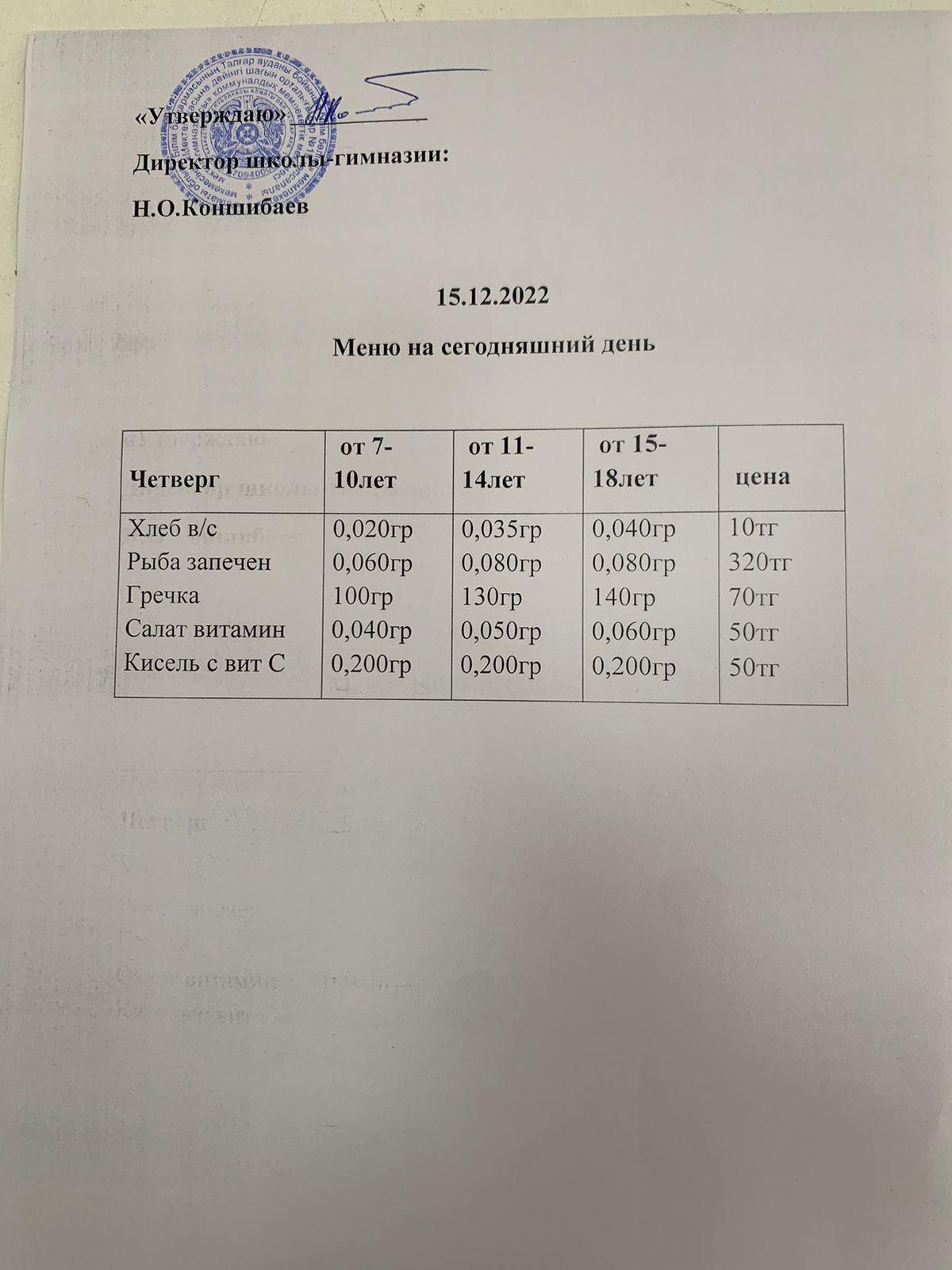 Ас мәзірі