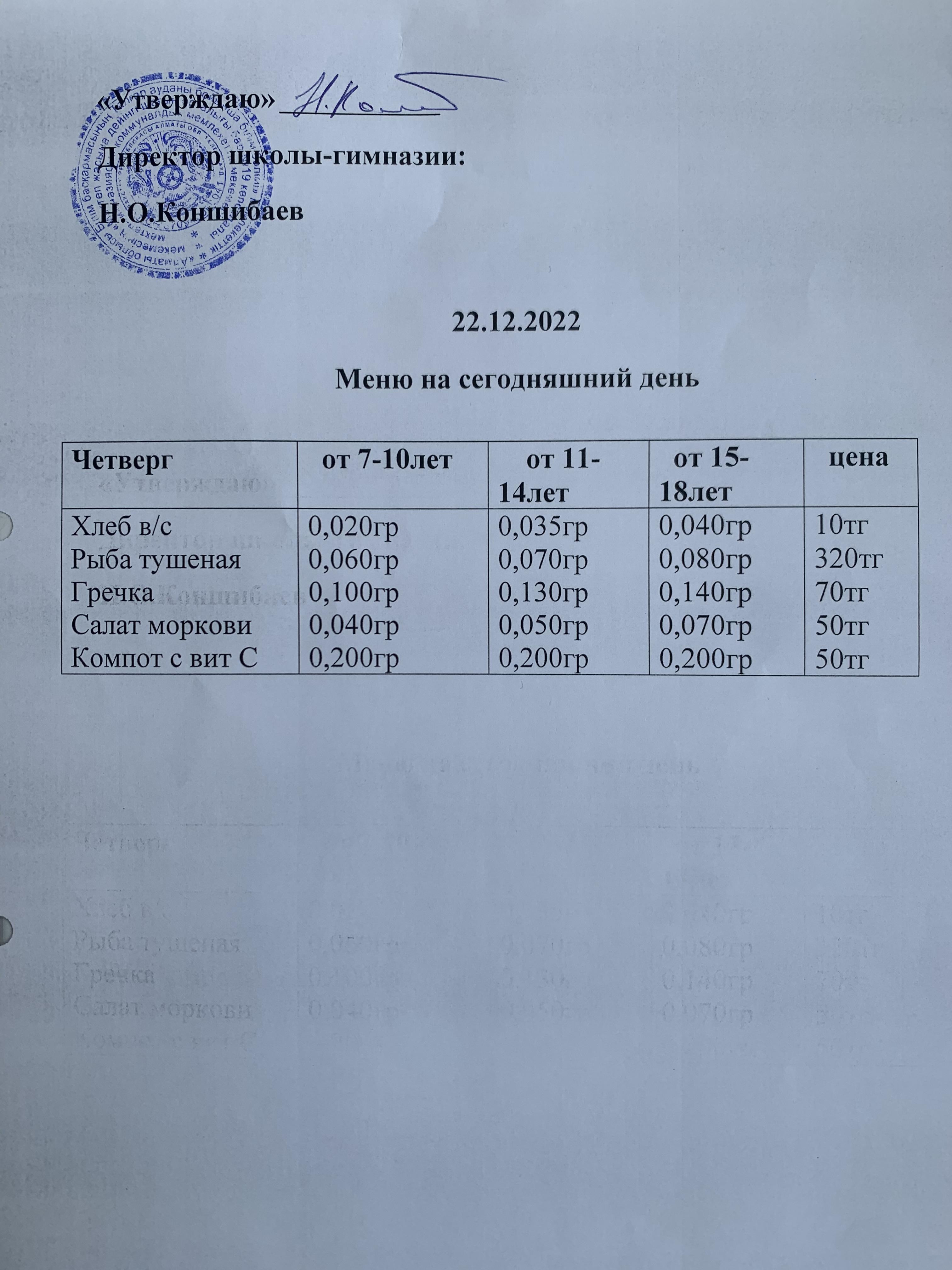 Ас мәзірі