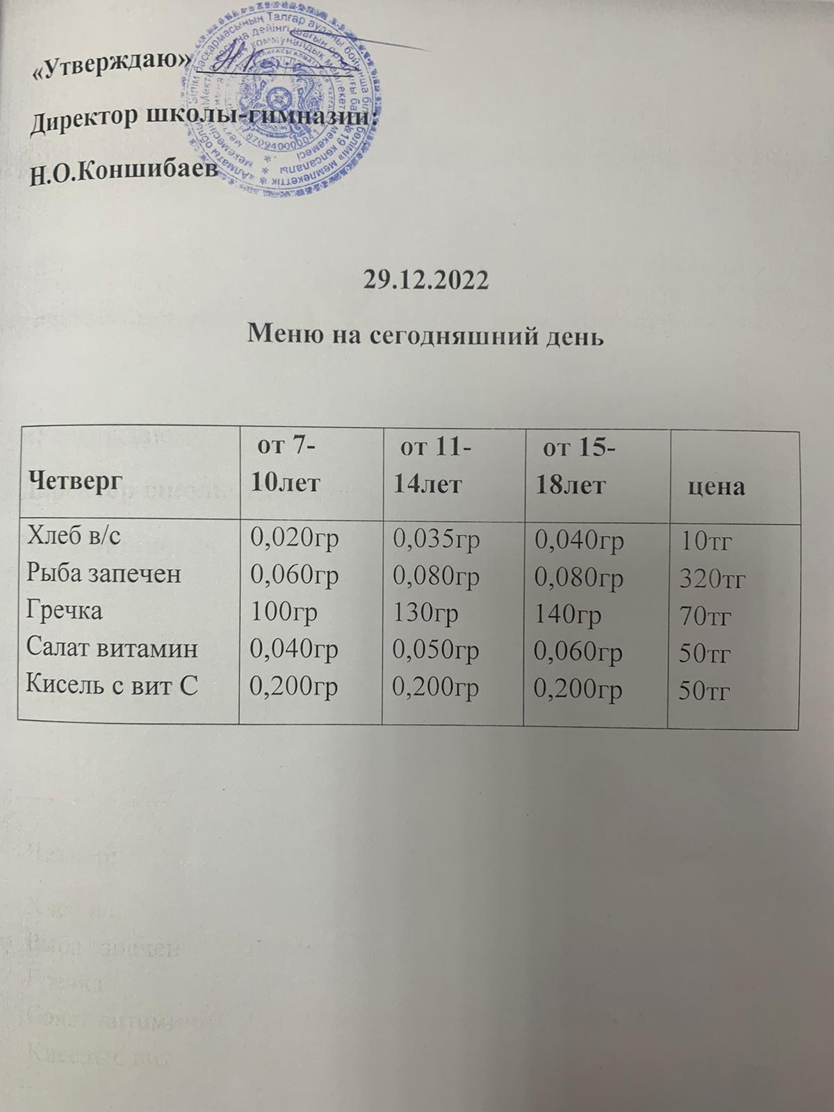 Ас мәзірі