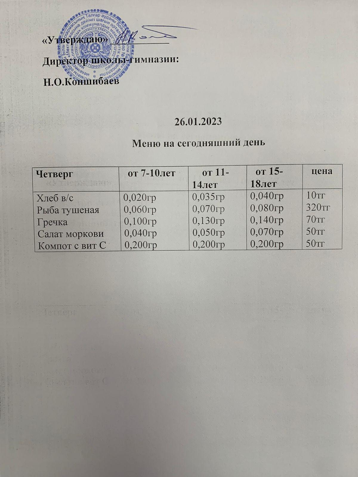 Ас мәзірі