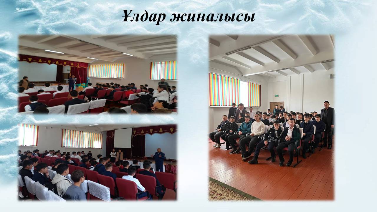 «Ұл бала тәрбиесі – жауапты іс» «Қыз баланың бой жетуі»   атты тақырыпта ұлдар қыздар жиналыс