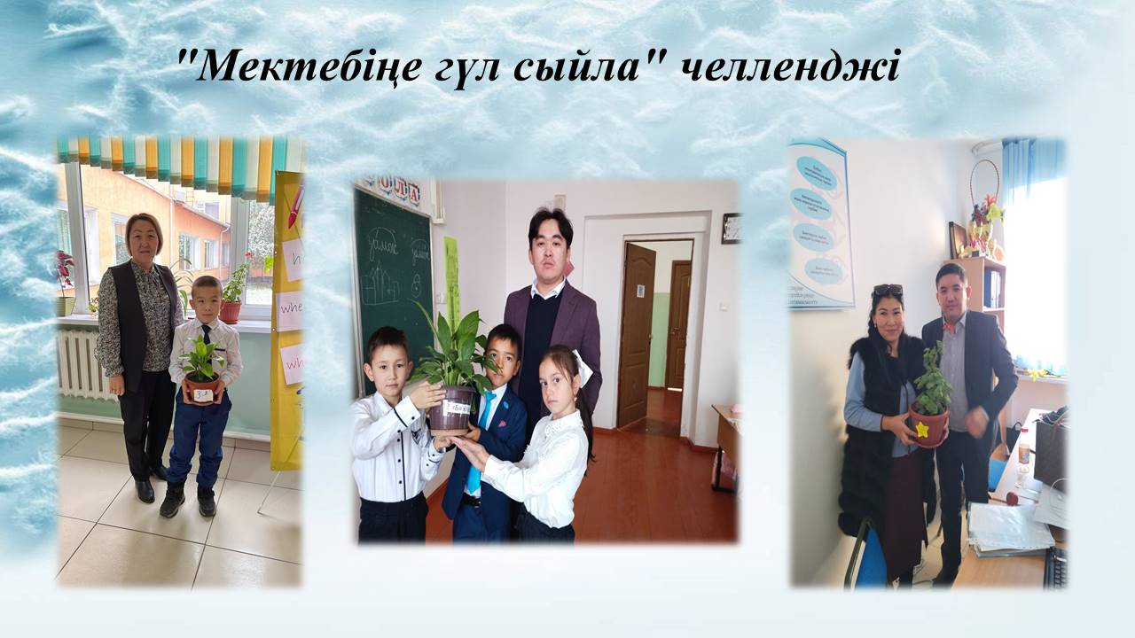 «Мектебіңе гүл сыйла »акциясы