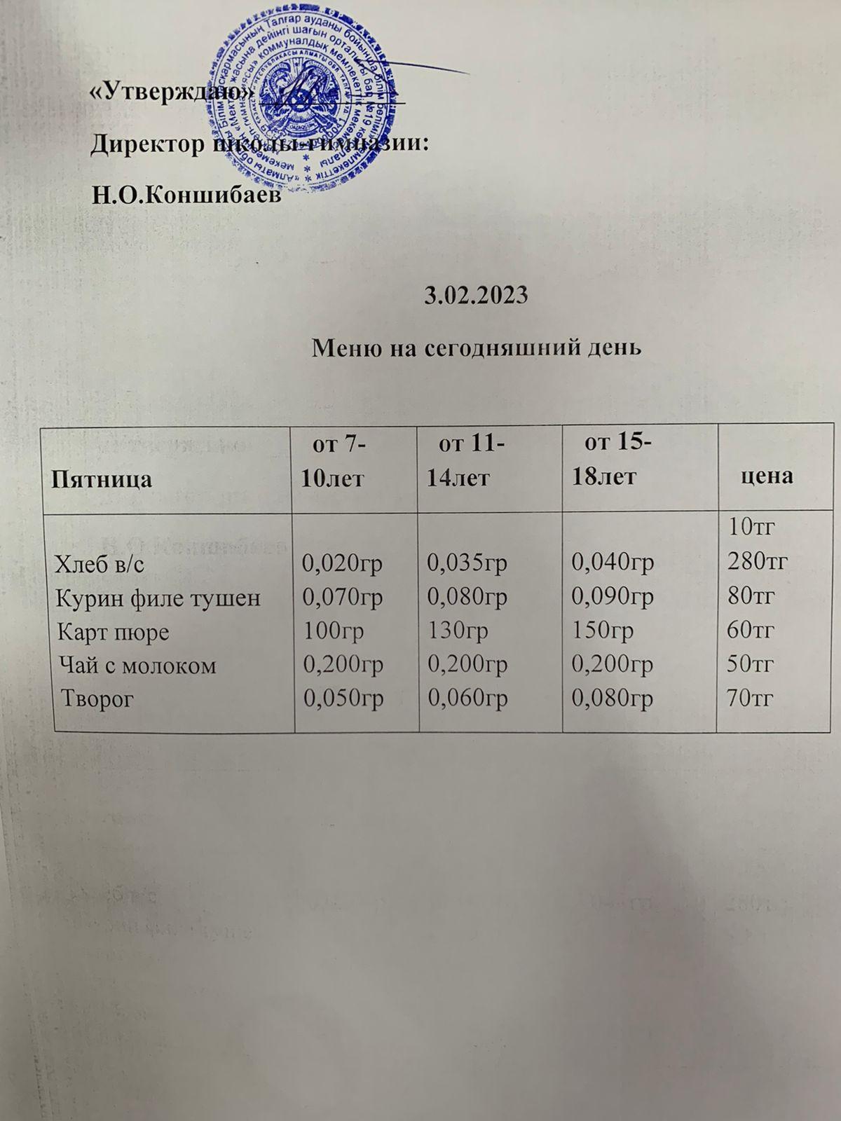 Ас мәзірі