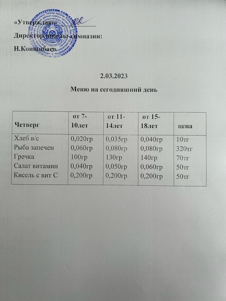 Ас мәзірі