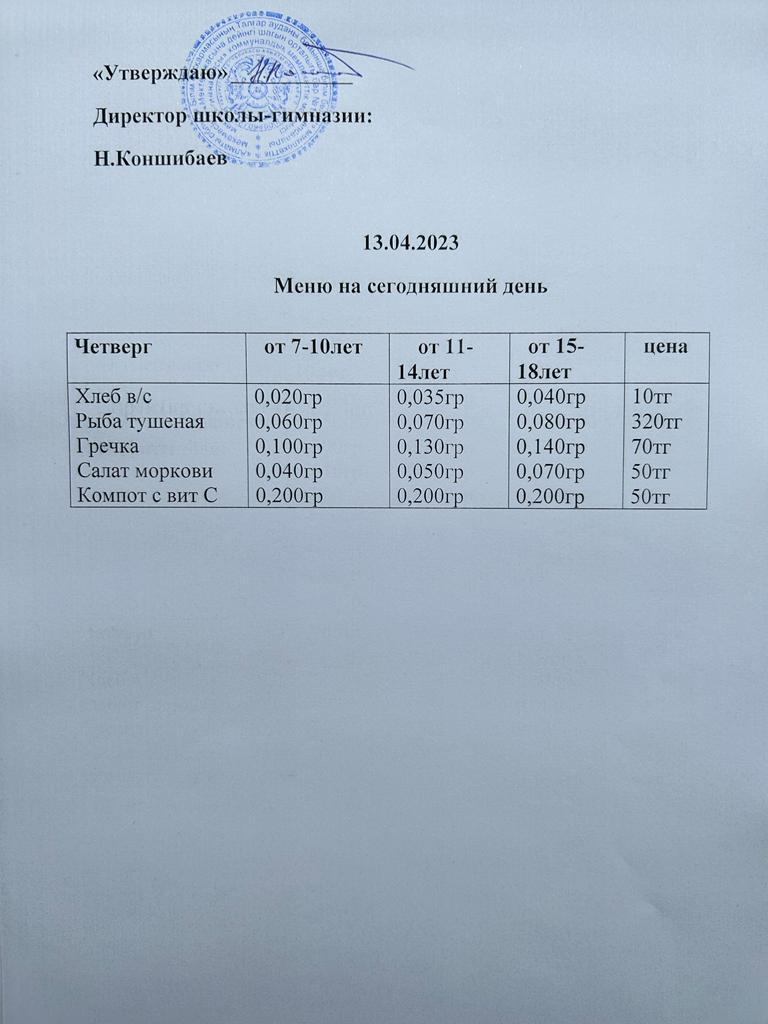 Ас мәзірі