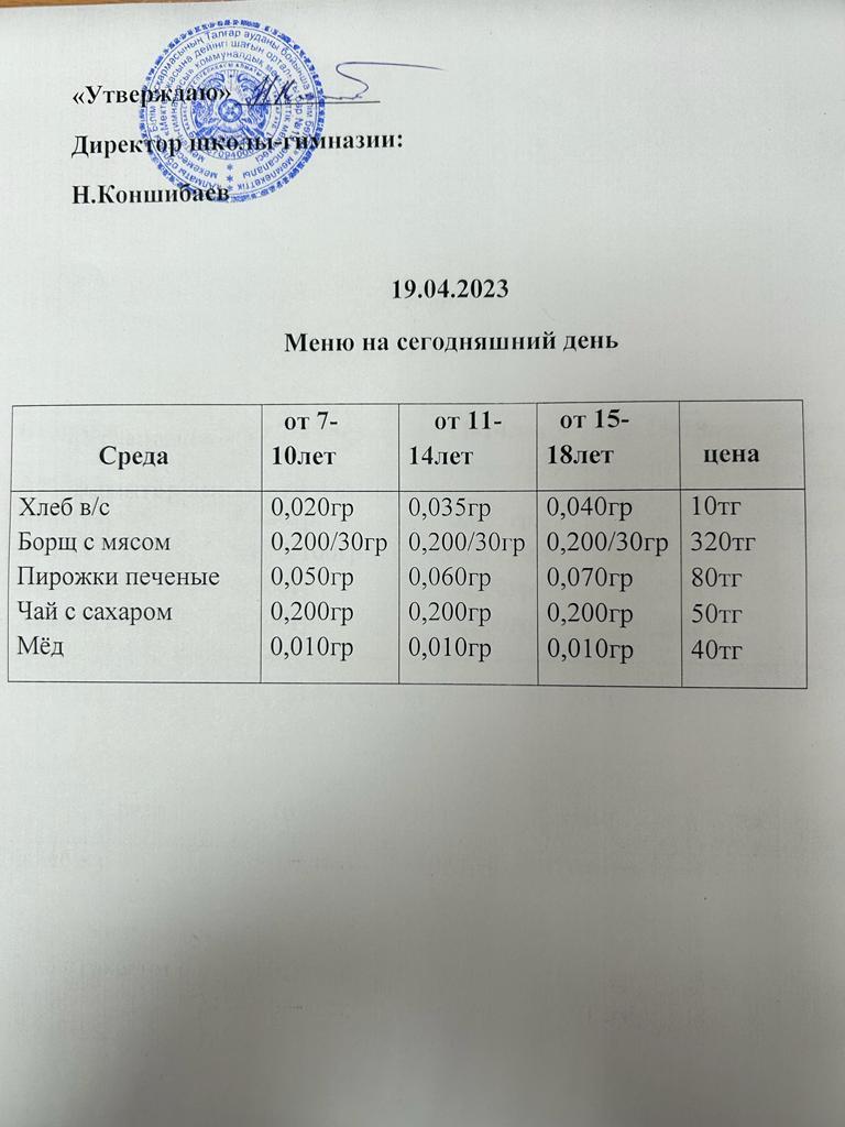 Ас мәзірі