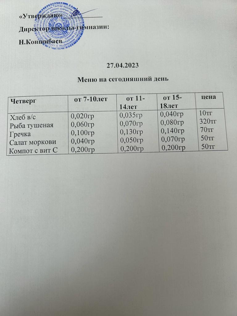 Ас мәзірі