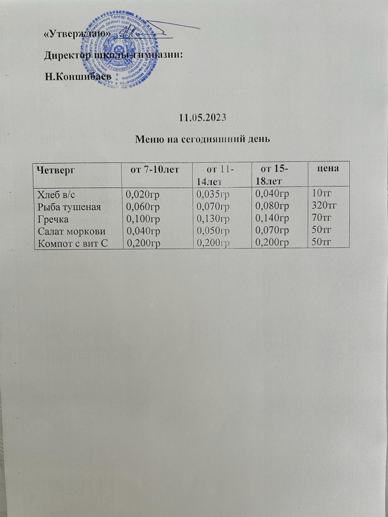 Ас мәзірі
