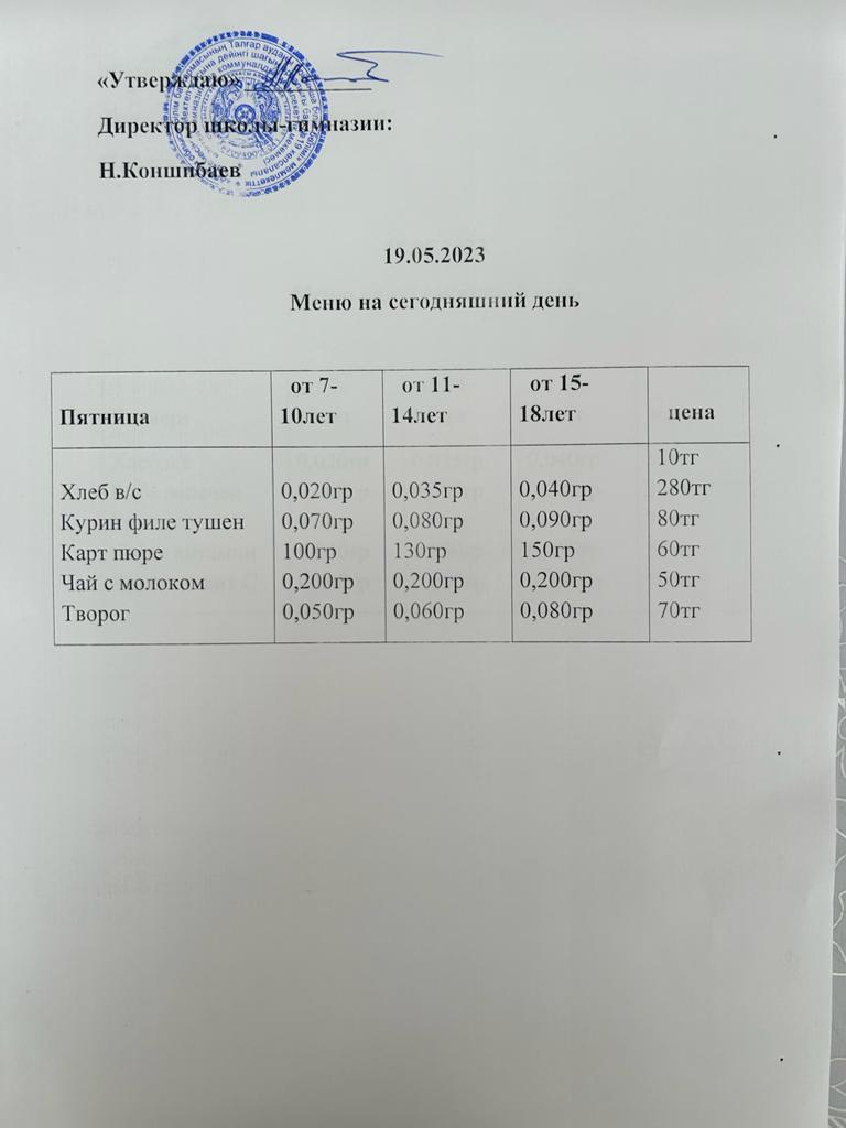 Ас мәзірі