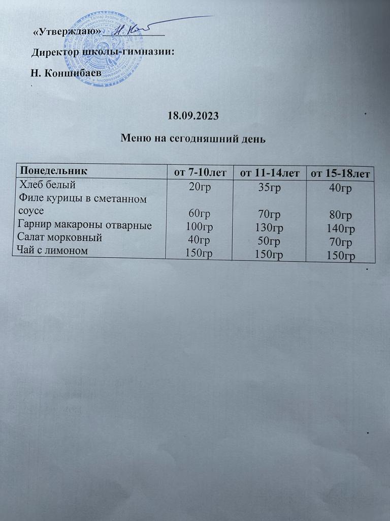 Ас мәзірі