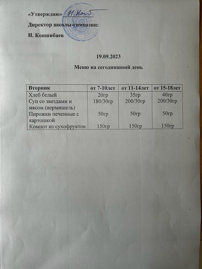 Ас мәзірі