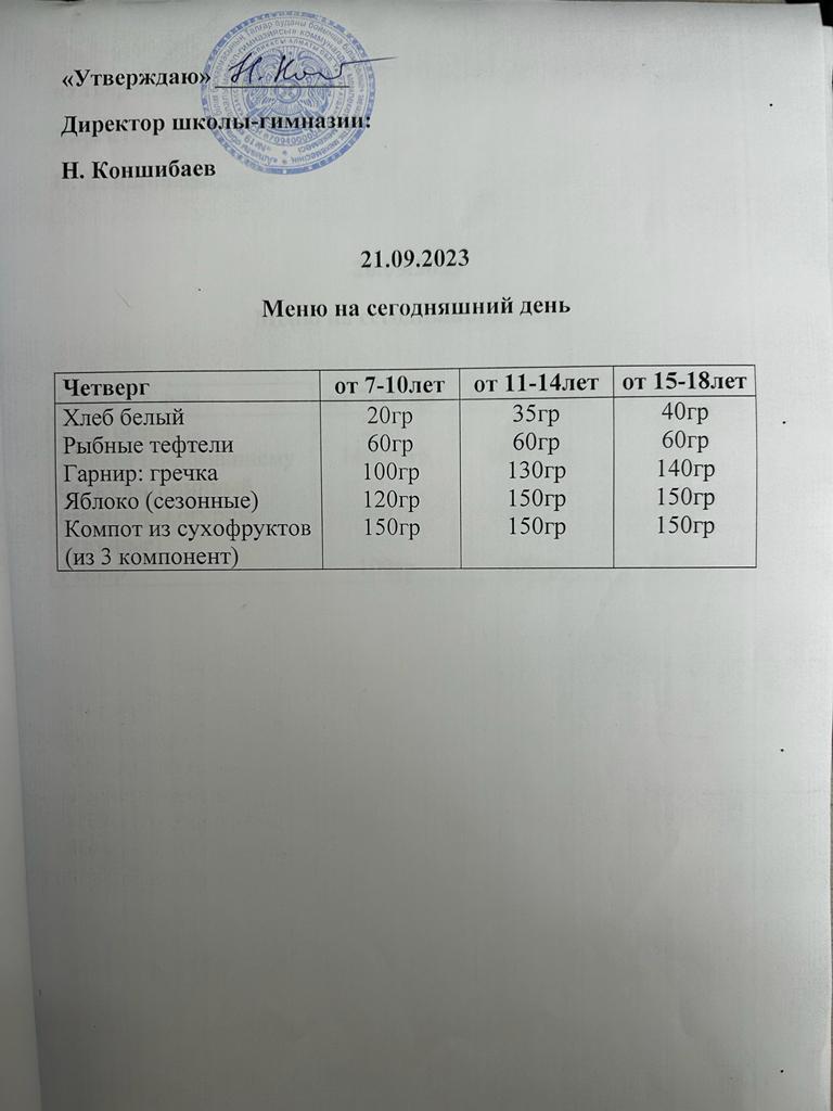 Ас мәзірі
