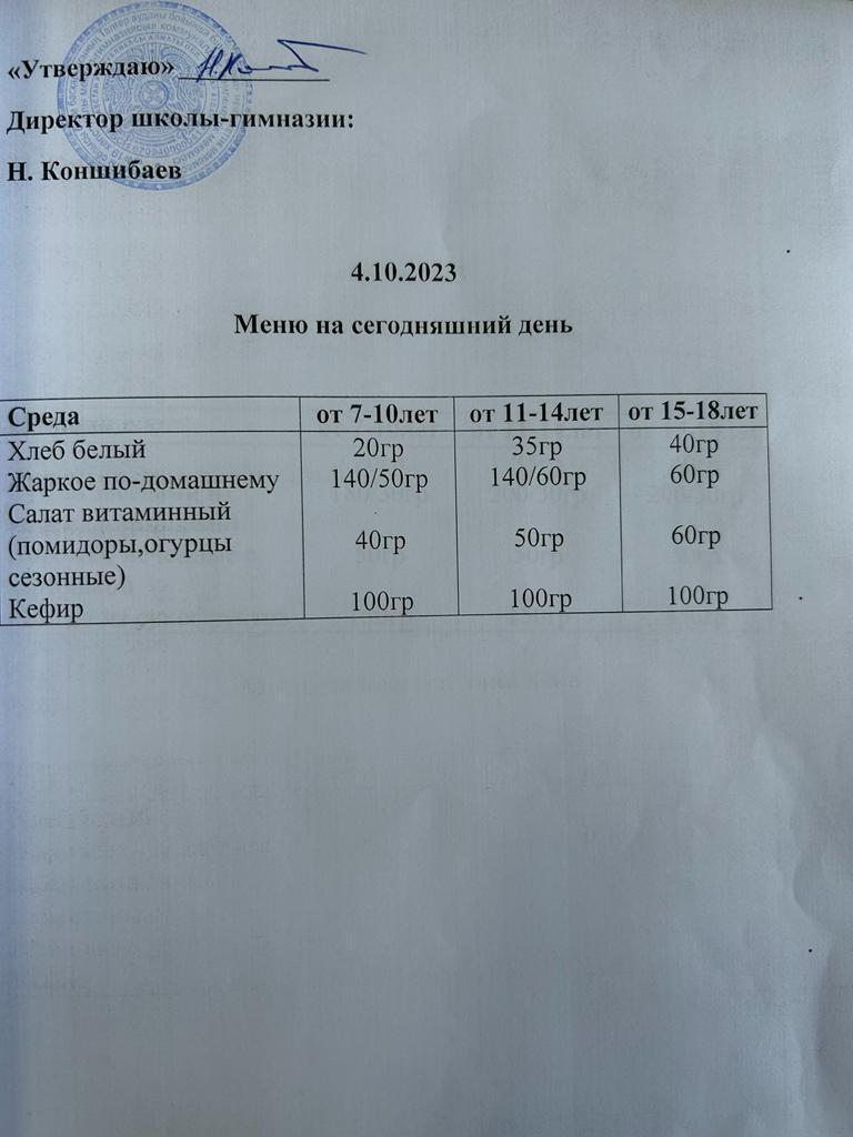Ас мәзірі