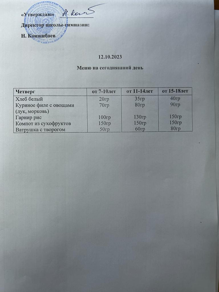 Ас мәзірі