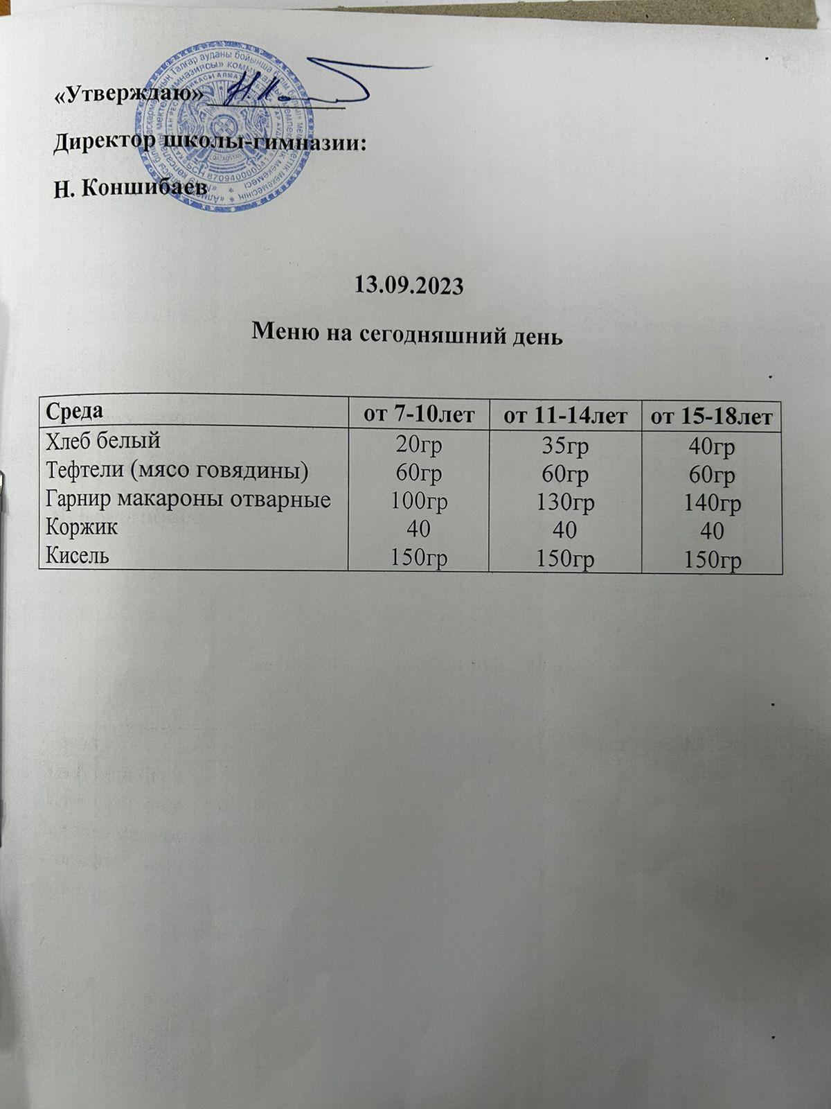 Ас мәзірі
