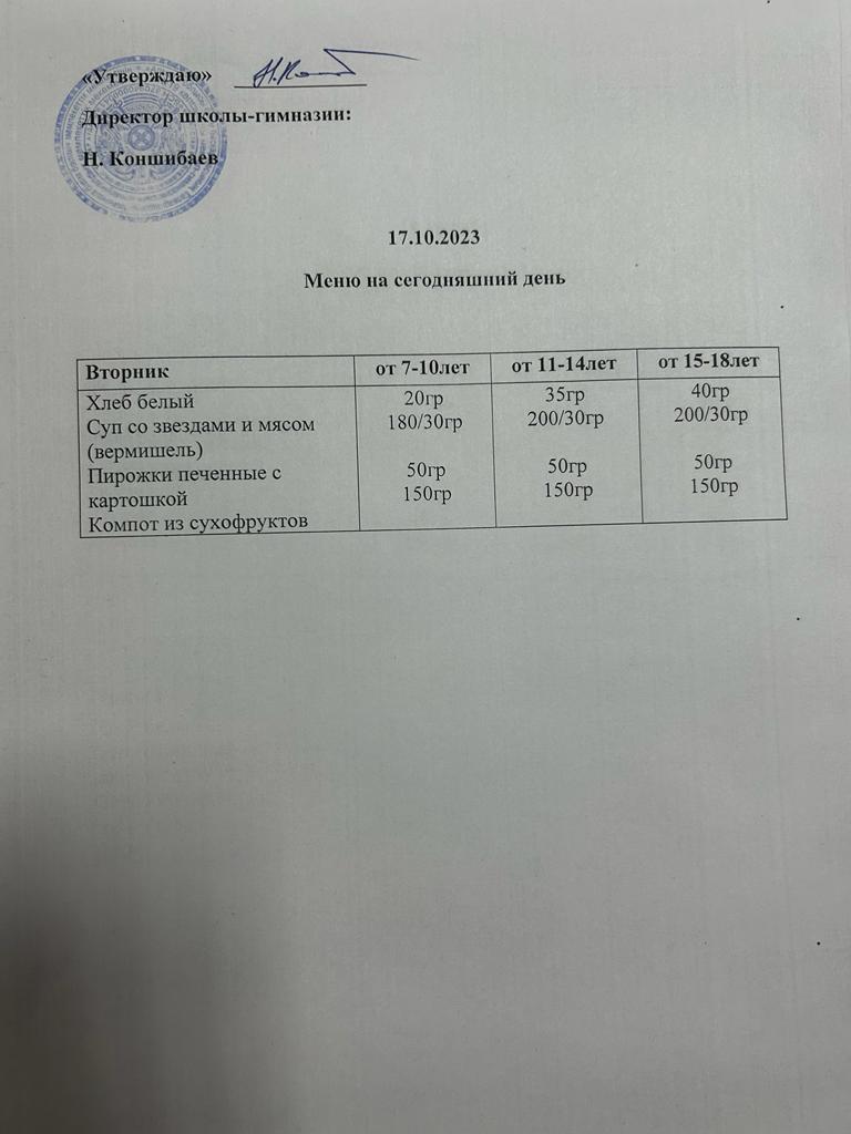 Ас мәзірі