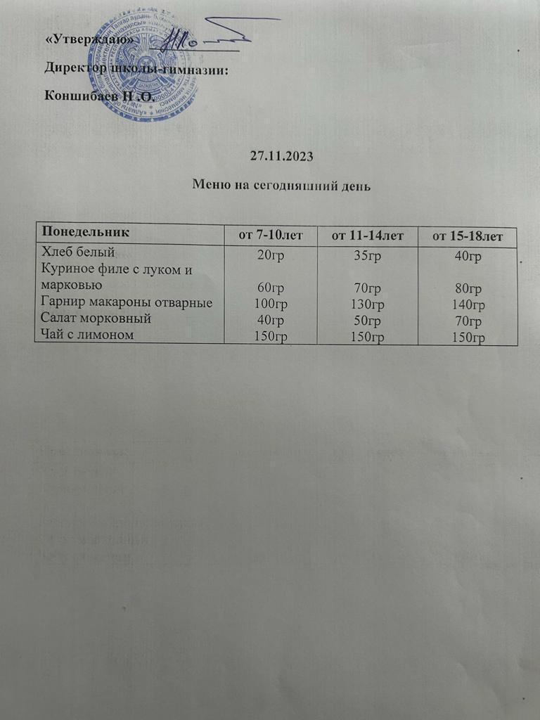 Ас мәзірі