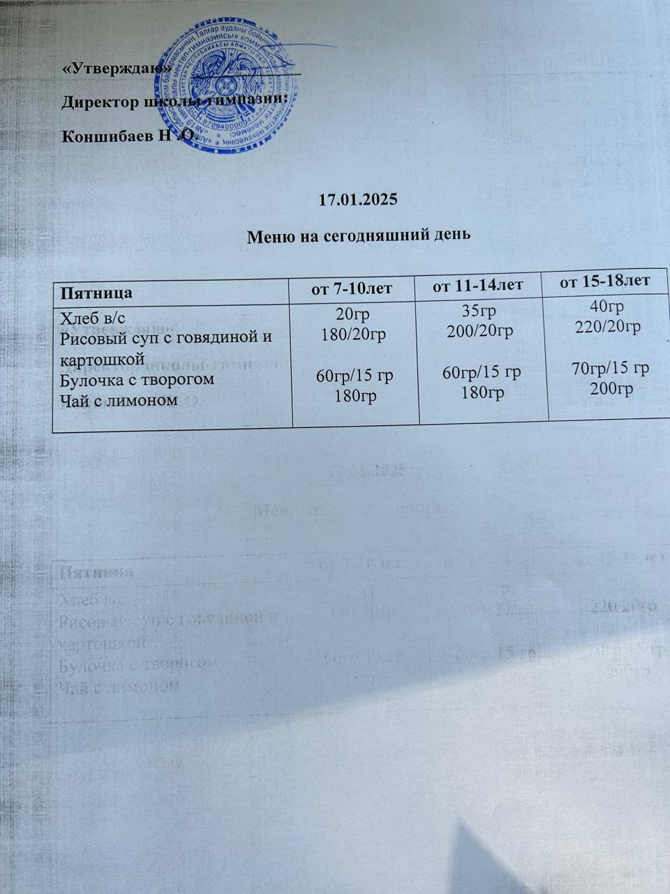 Ас мәзірі