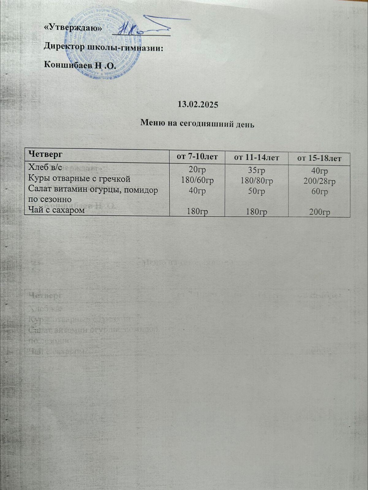 Ас мәзірі